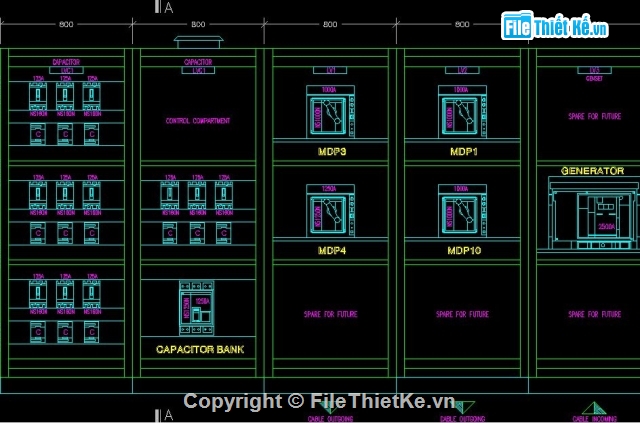 Bản vẽ,Bản vẽ autocad,thiết kế điện,tủ điện,bản vẽ tủ điện